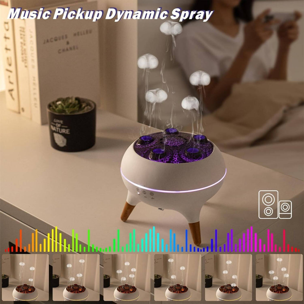 Luxury Jellyfish Aroma Diffuser with Ambient Light & Music Sync