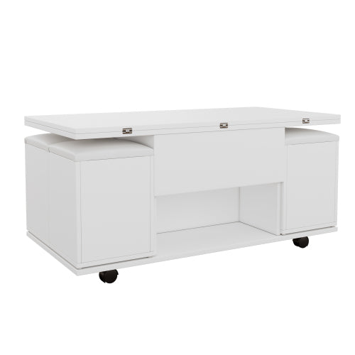 Lift-Top Coffee Table Set with Hidden Storage
