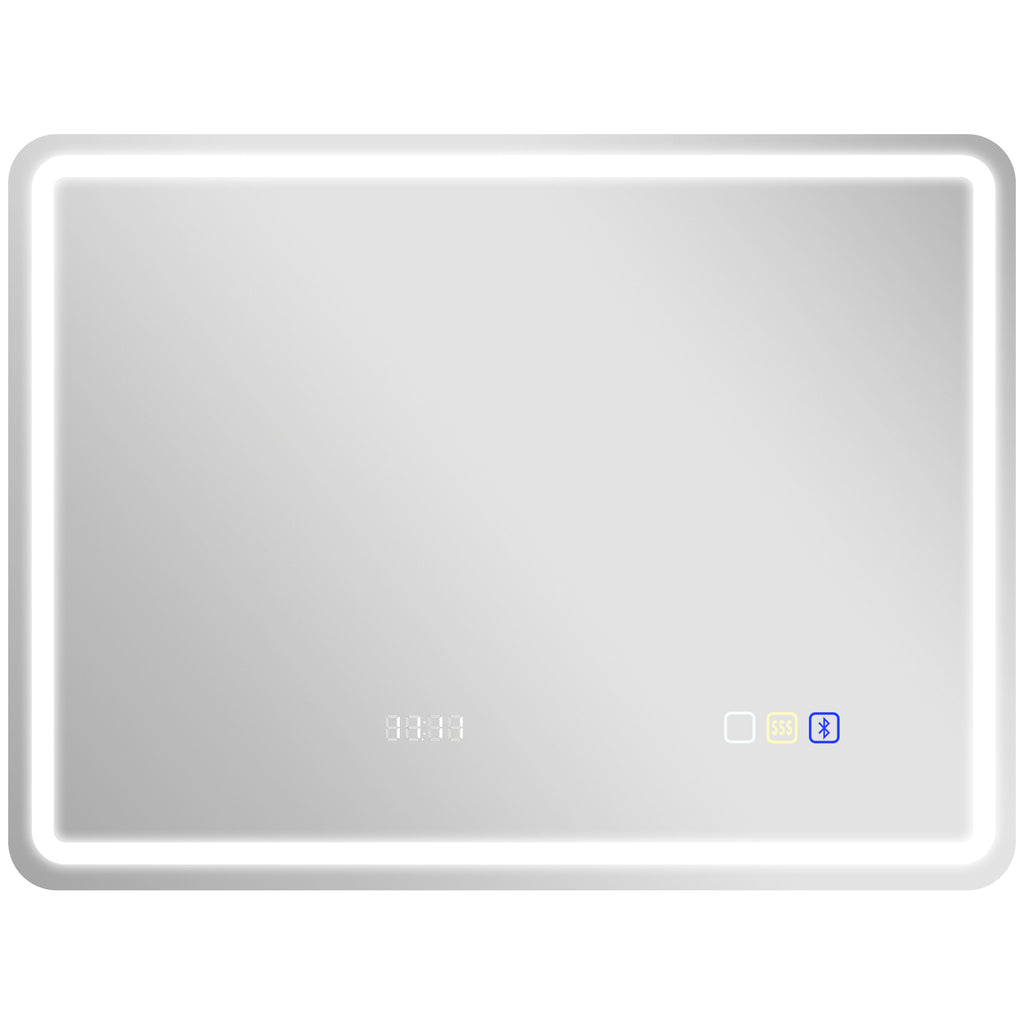 Luxury Smart LED Bathroom Mirror with Bluetooth & Anti-Fog 80x60cm