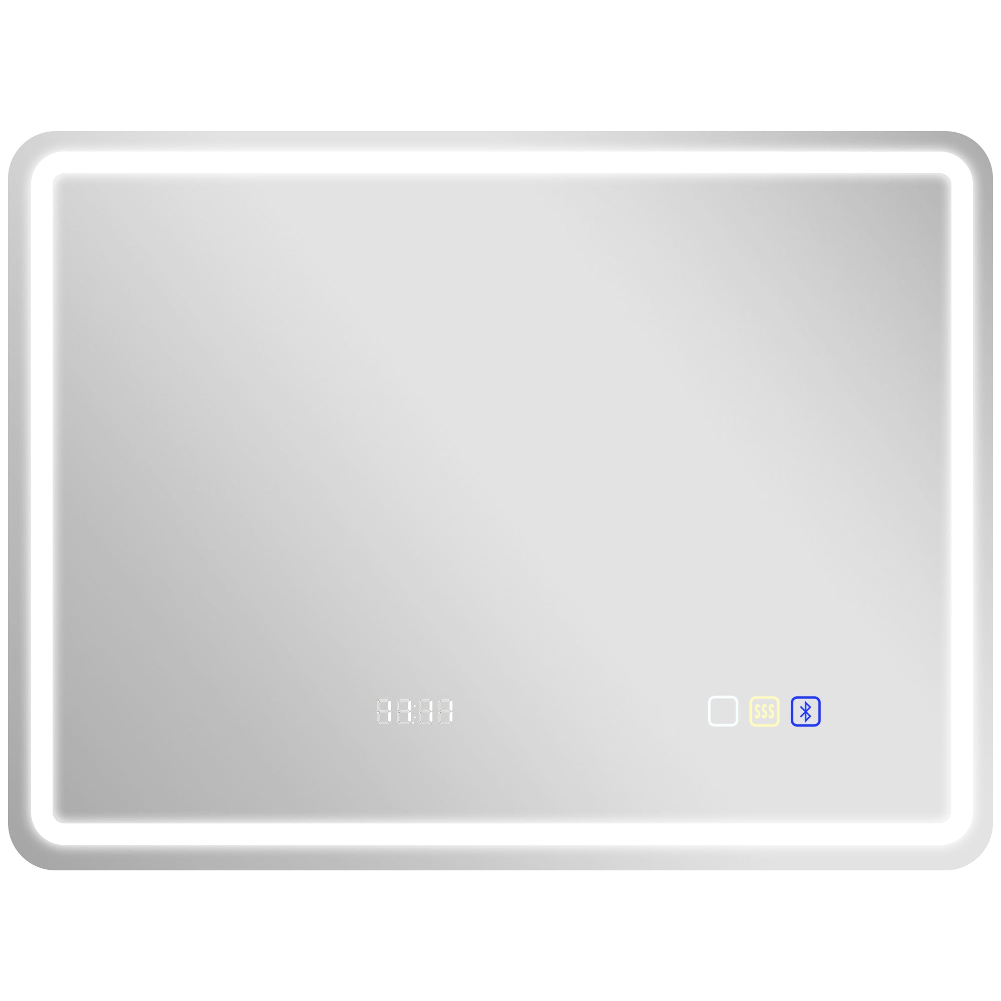 Luxury Smart LED Bathroom Mirror with Bluetooth & Anti-Fog 80x60cm
