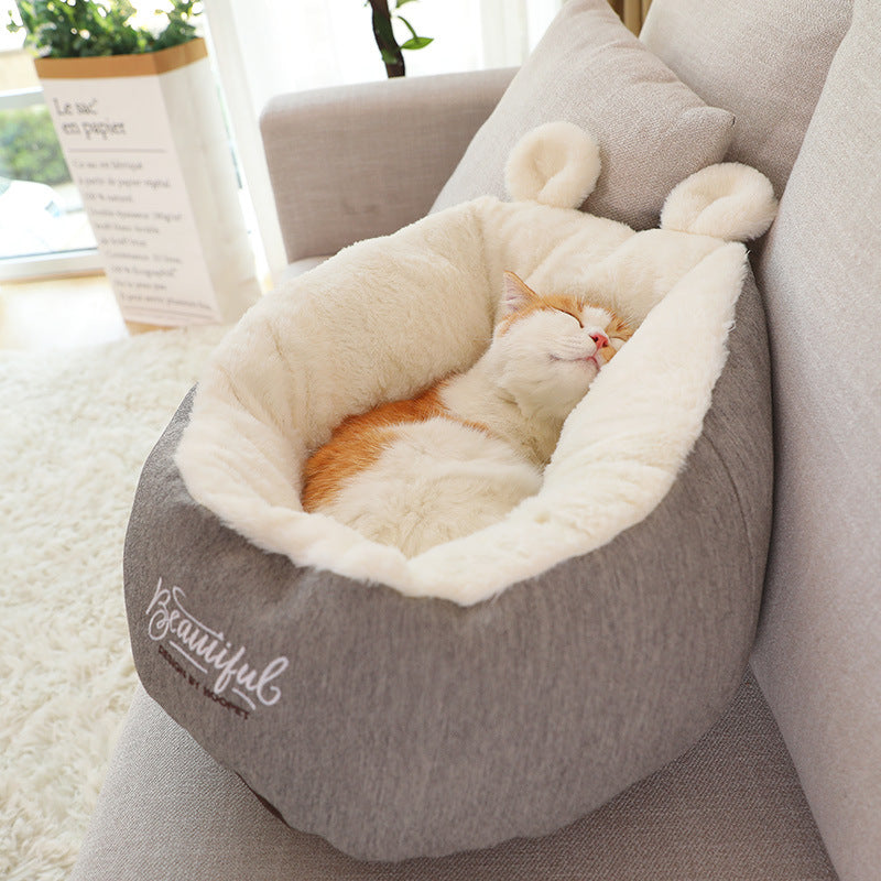 Luxury Cosy Pet Bed - Soft Plush Puppy Sleeping Nest