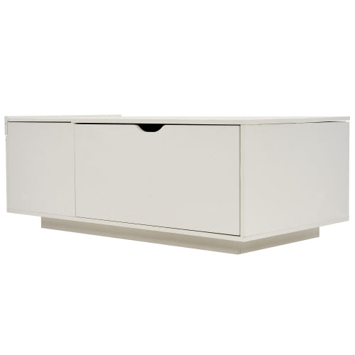 Modern Lift-Top Coffee Table with Hidden Storage & Drawer