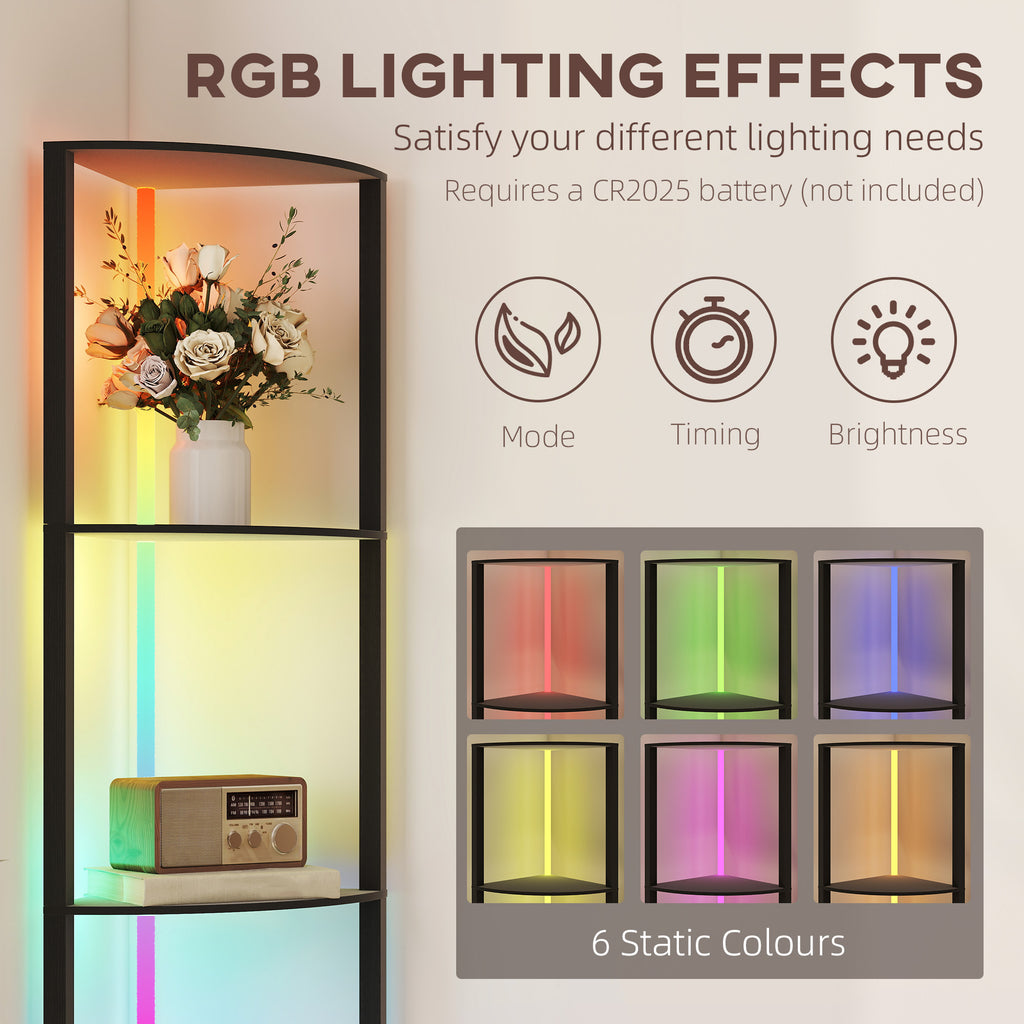 RGB LED Floor Lamp with Shelves