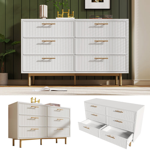 Modern Luxury Sideboard Cabinet with 6 Drawers