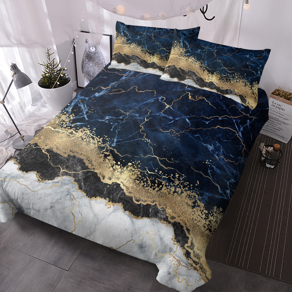 Marble Effect Luxury Bedding Set