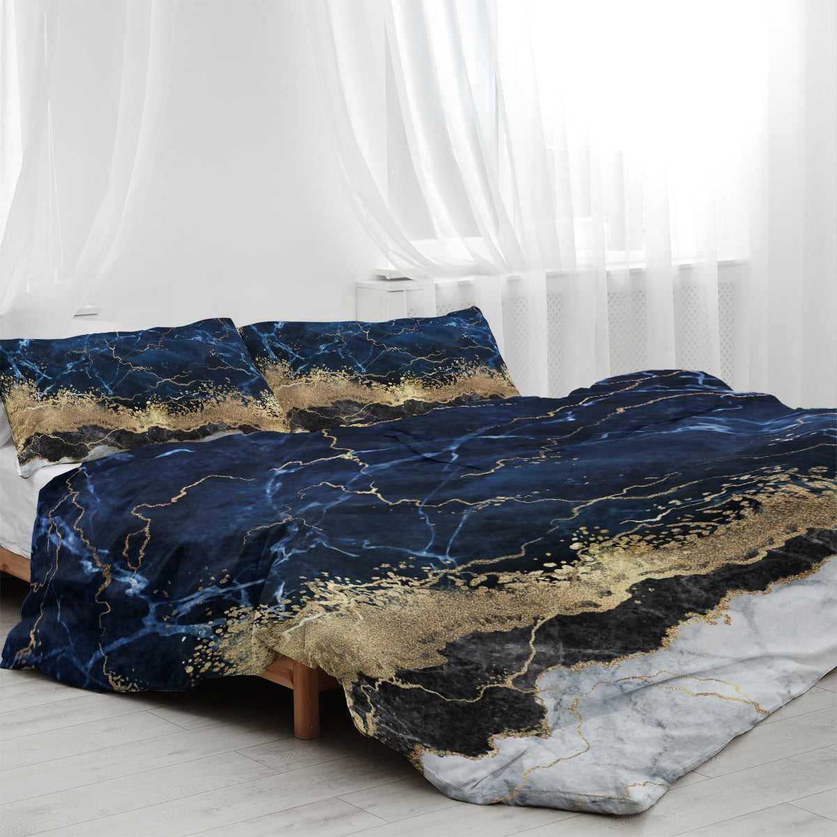 Marble Effect Luxury Bedding Set