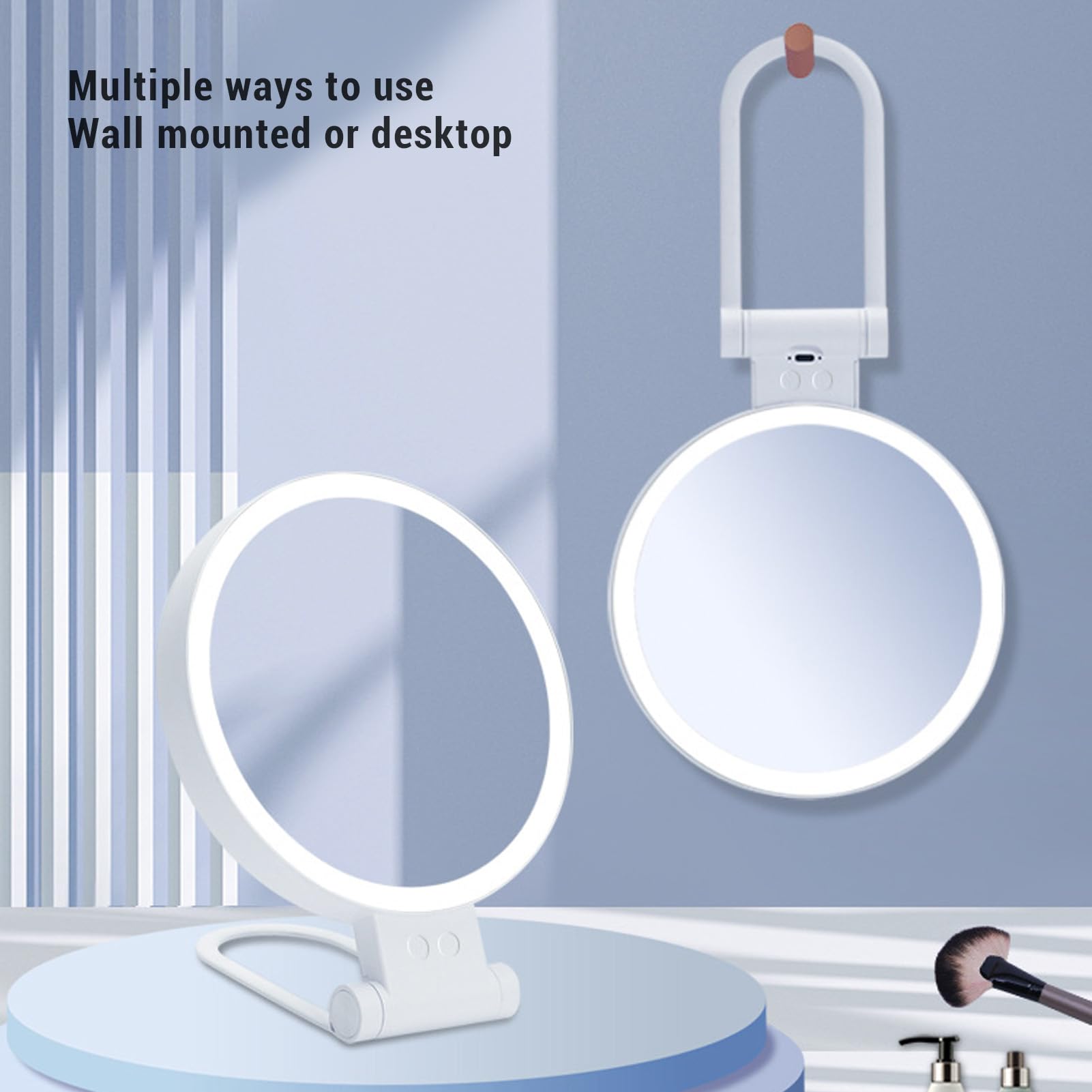 LED Makeup Mirror with 20x Magnifying Glass