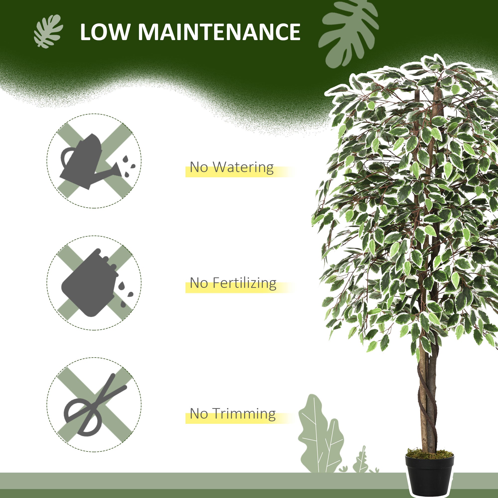 Luxury Artificial Ficus Tree - 160cm