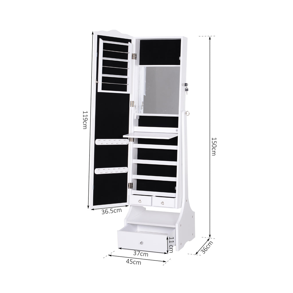 Luxury LED Jewellery Mirror Cabinet