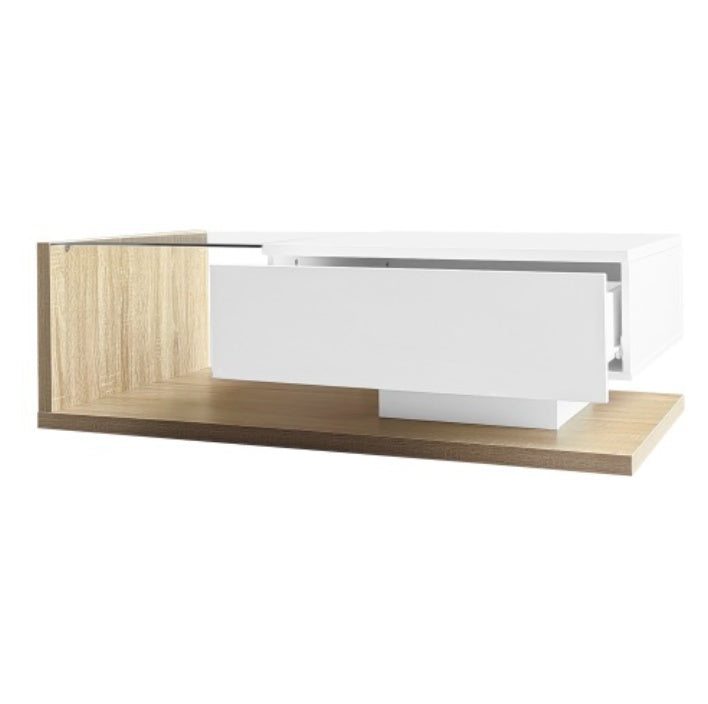 Premium High Gloss Coffee Table with LED Lights & Storage