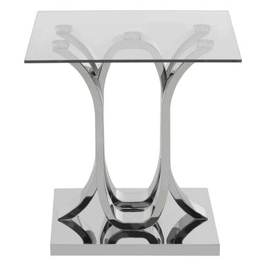 Allure Curved Base Glass Side Table