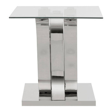 Allure Curved Base Glass Side Table