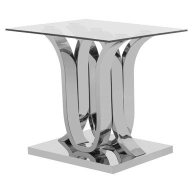 Allure Curved Base Glass Side Table