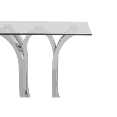 Allure Curved Base Glass Side Table