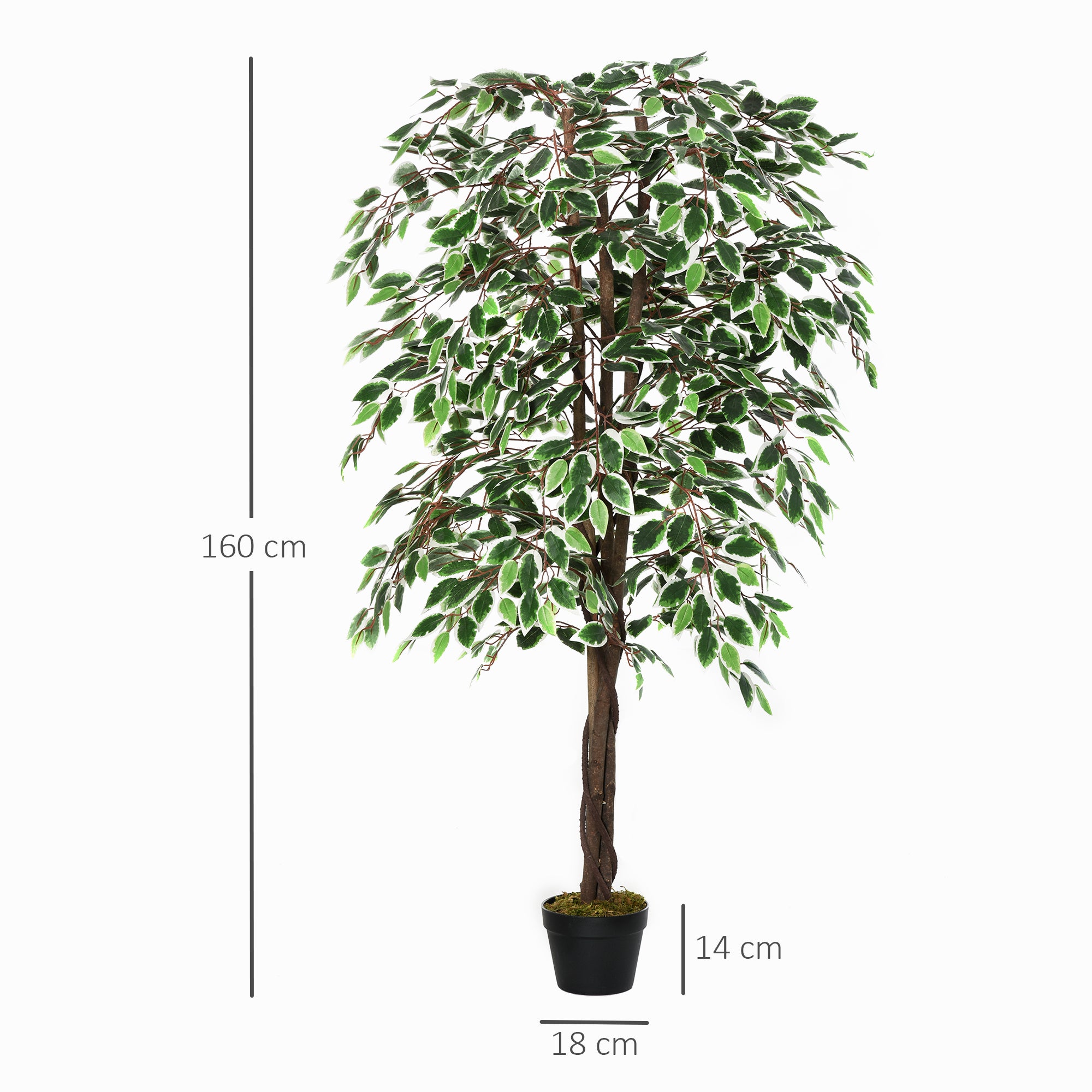 Luxury Artificial Ficus Tree - 160cm