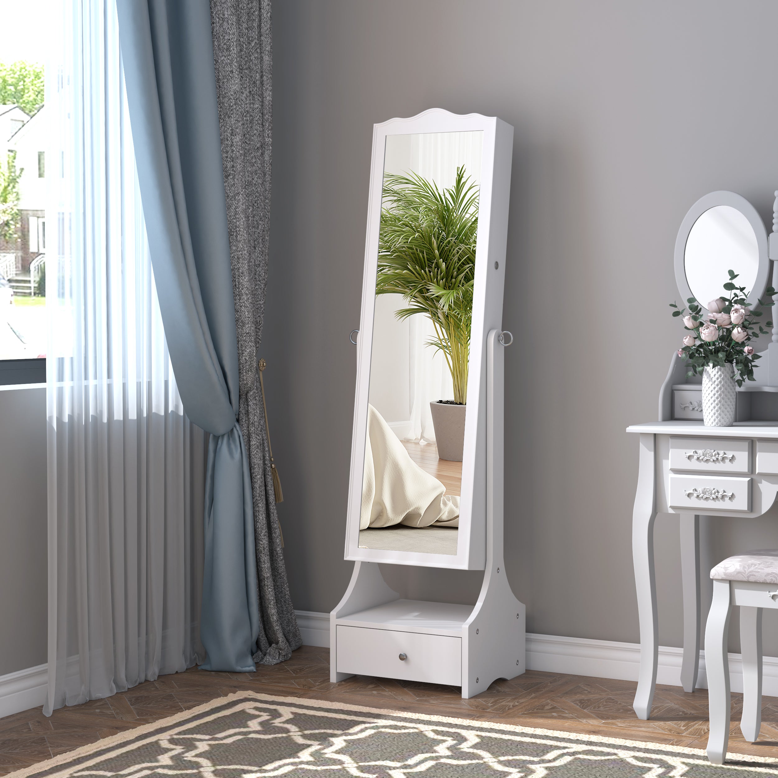 Luxury LED Jewellery Mirror Cabinet