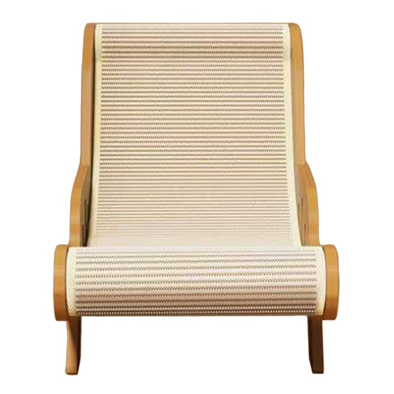 Luxury Wooden Cat Lounge Chair with Sisal Scratcher Bed