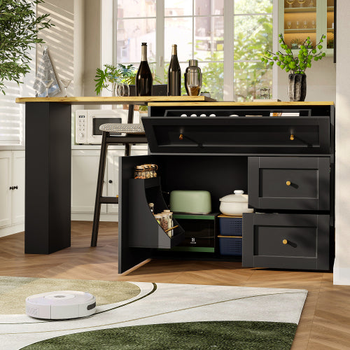 Luxury Extendable Bar Table with Storage