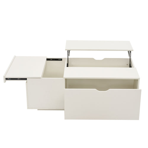 Modern Lift-Top Coffee Table with Hidden Storage & Drawer