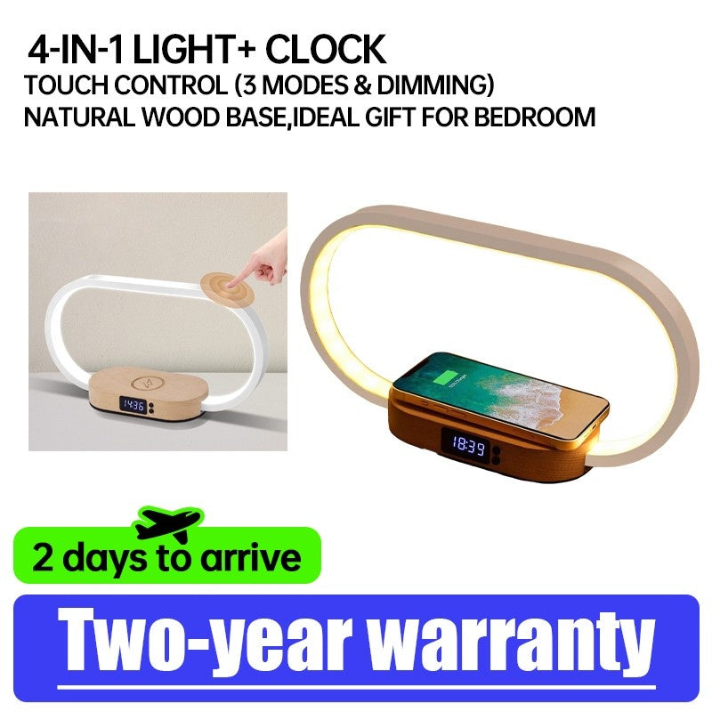 Smart Bedside Lamp with Wireless Charger