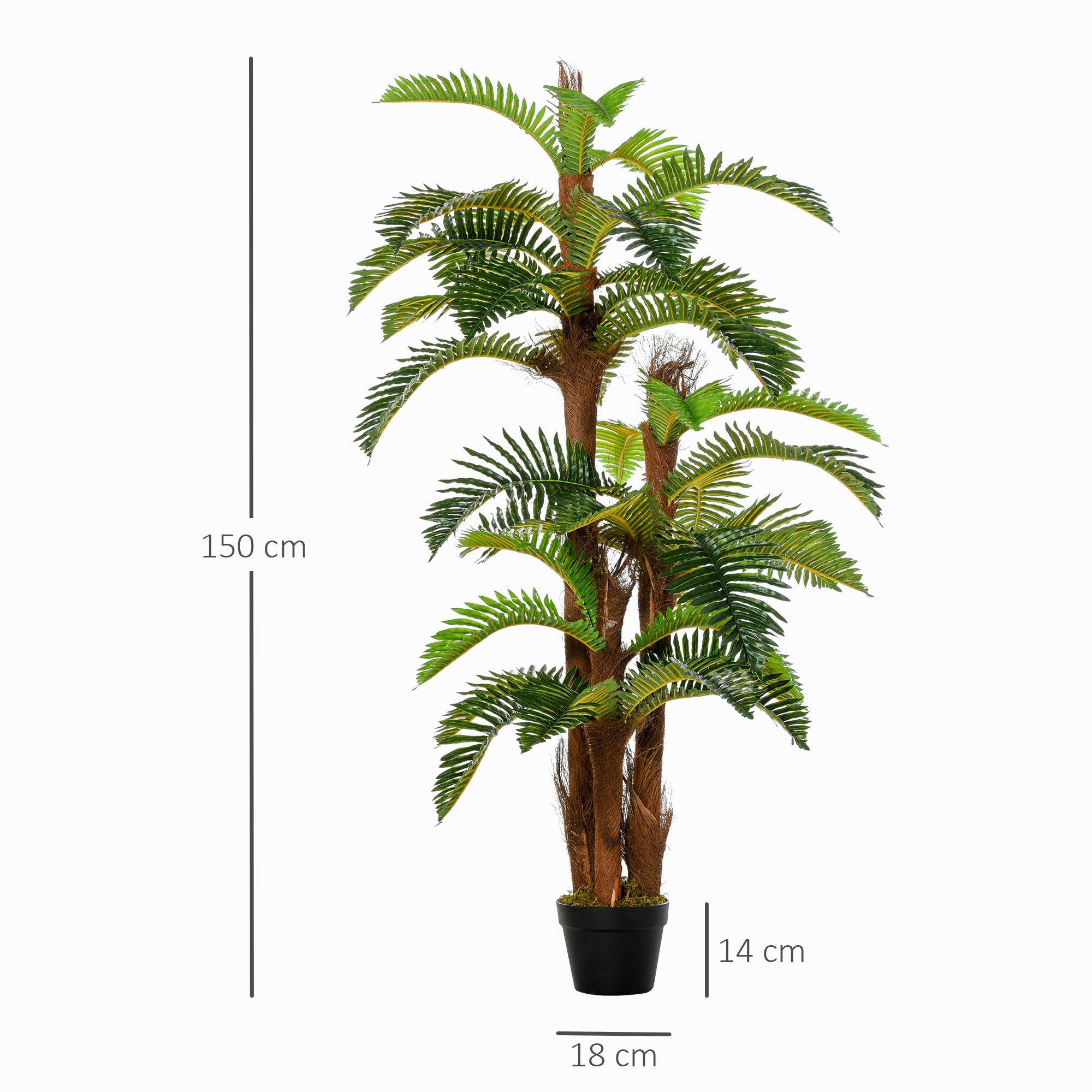 Luxury Artificial Tropical Fern Tree - 150cm