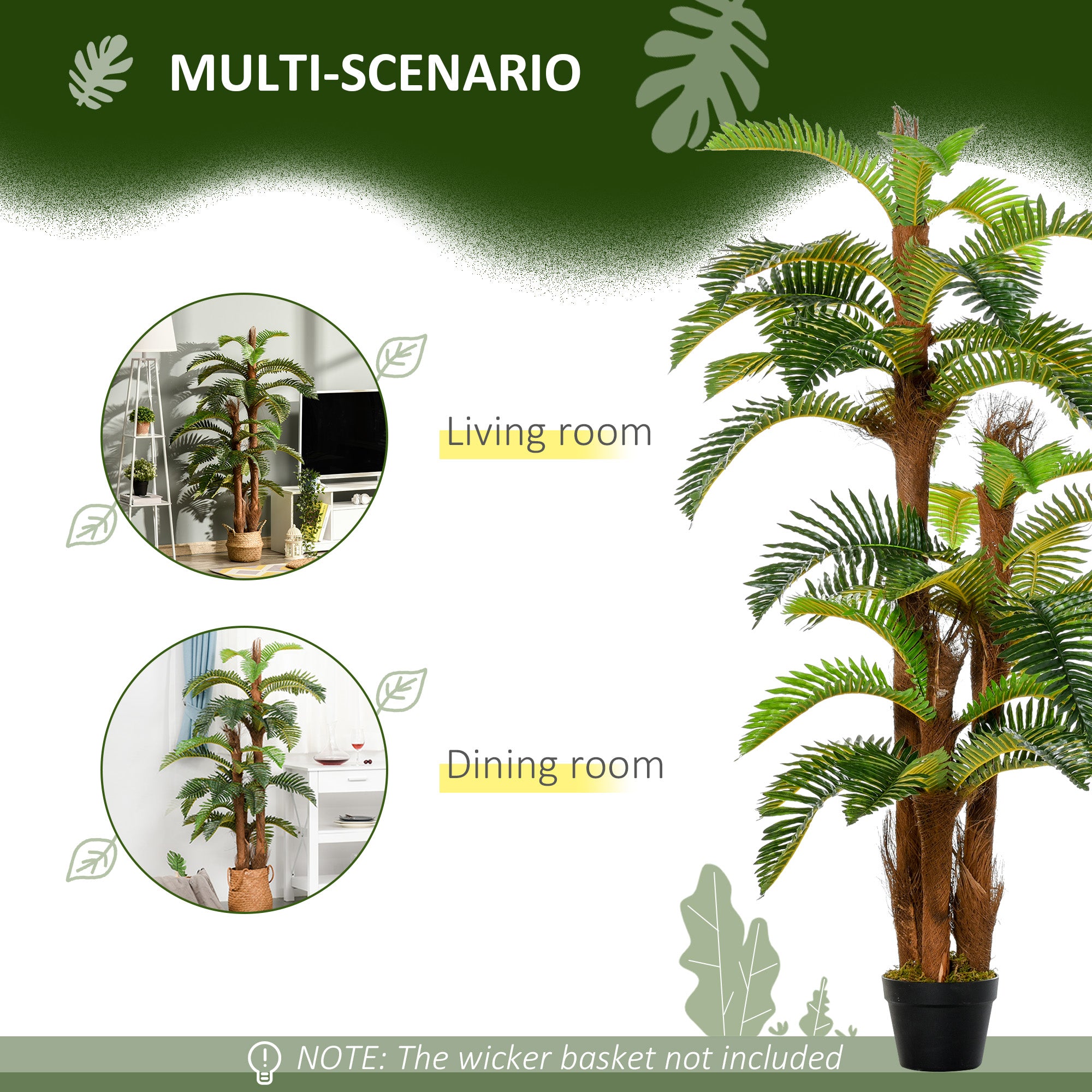 Luxury Artificial Tropical Fern Tree - 150cm