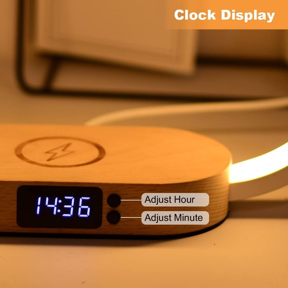 Smart Bedside Lamp with Wireless Charger