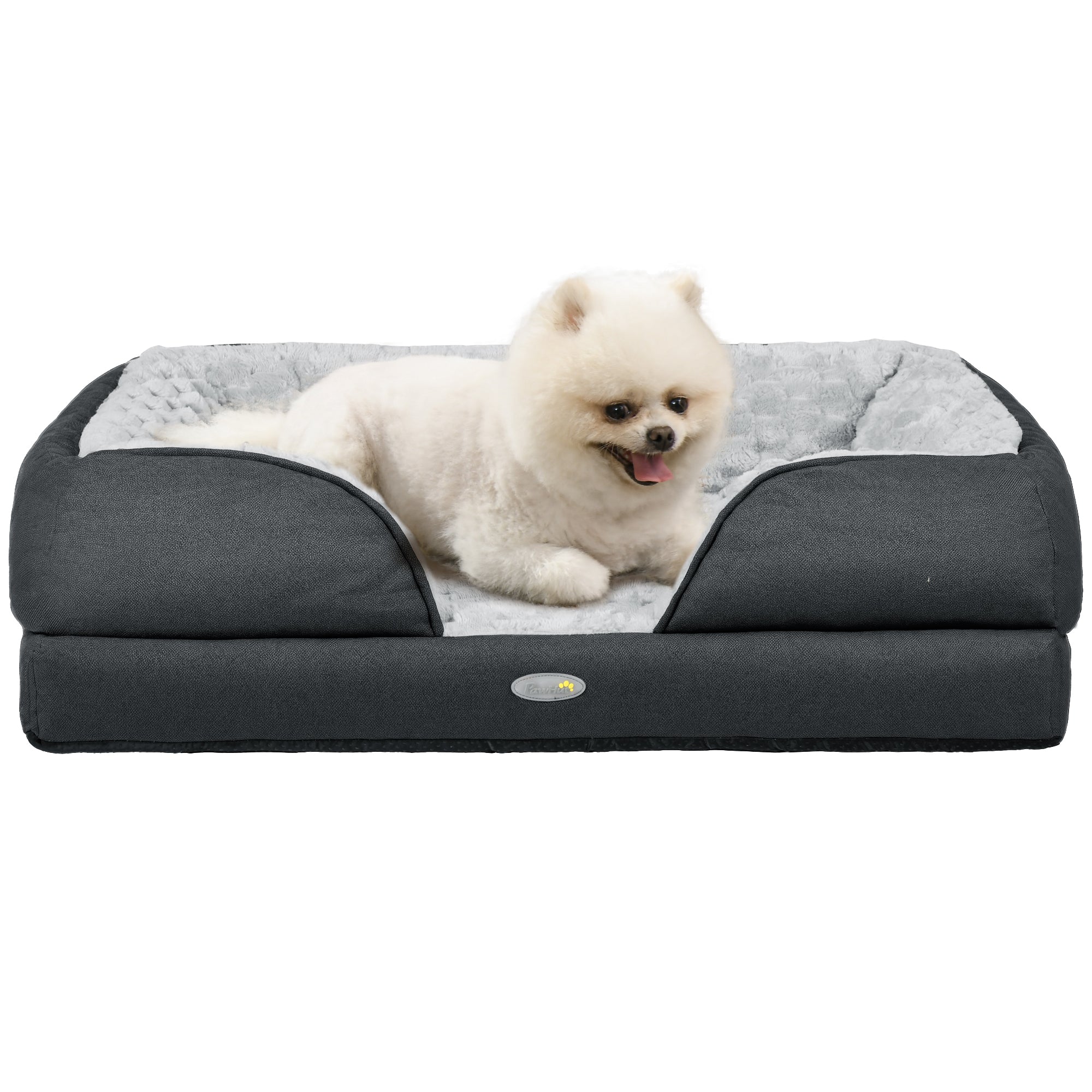 Luxury Calming Dog Bed with Removable Cover & Anti-Slip Base