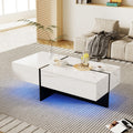 Modern LED Coffee Table with Drawers & App Control