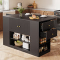 Modern Luxury Kitchen Island Cabinet with Storage Shelves
