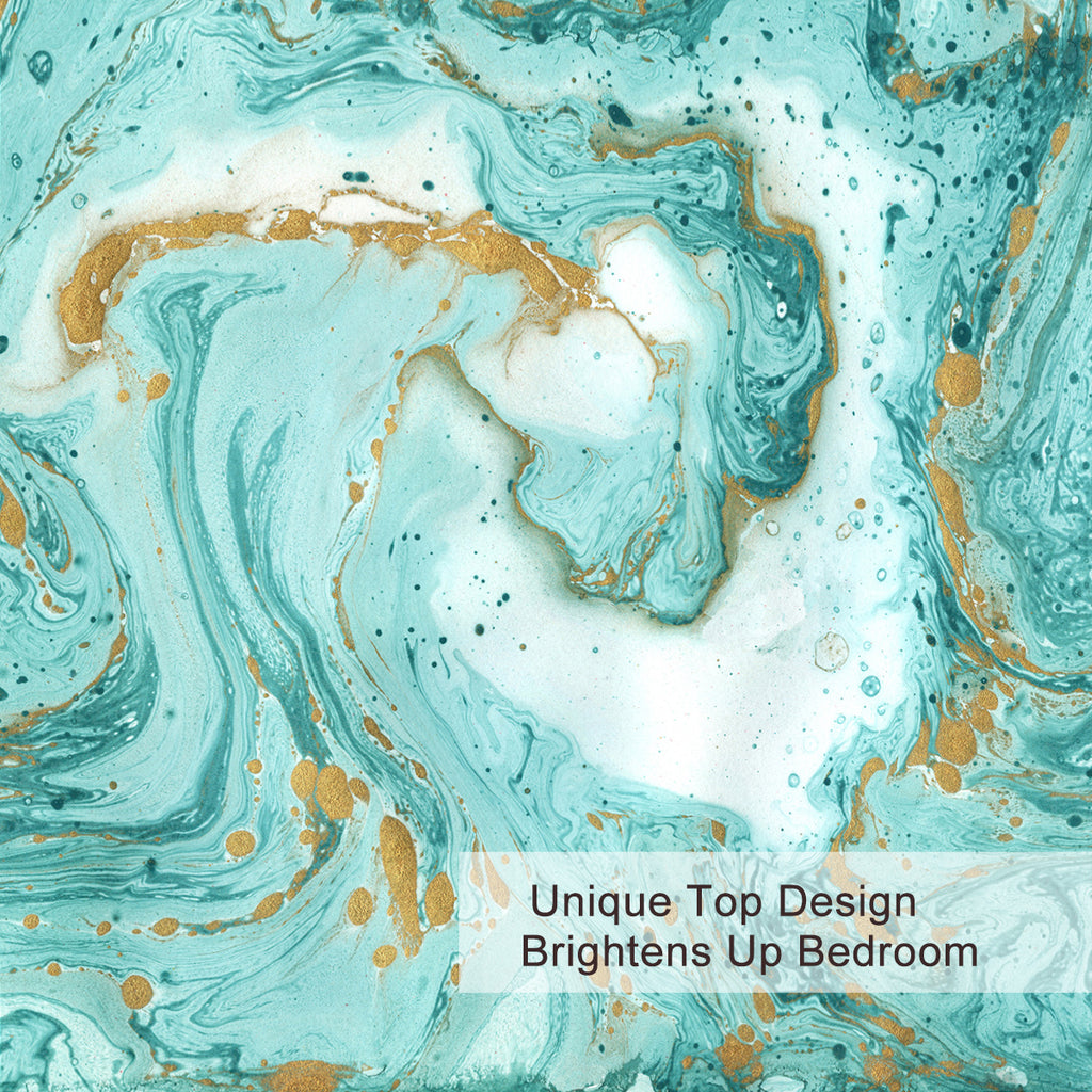 Luxury Marble Bedding Set - Mint & Gold Edition