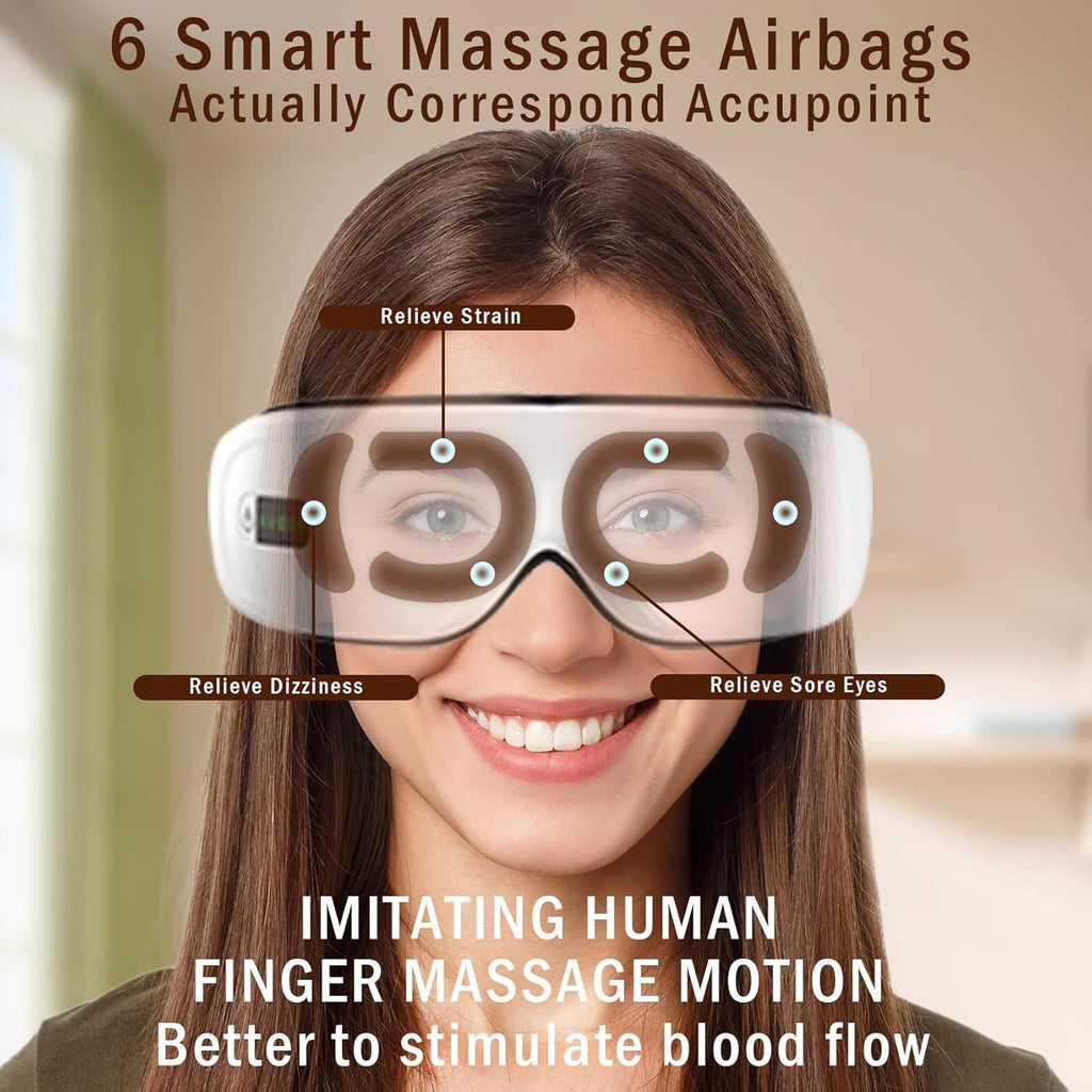 Luxury Smart Eye Massager with Heat & Bluetooth Music