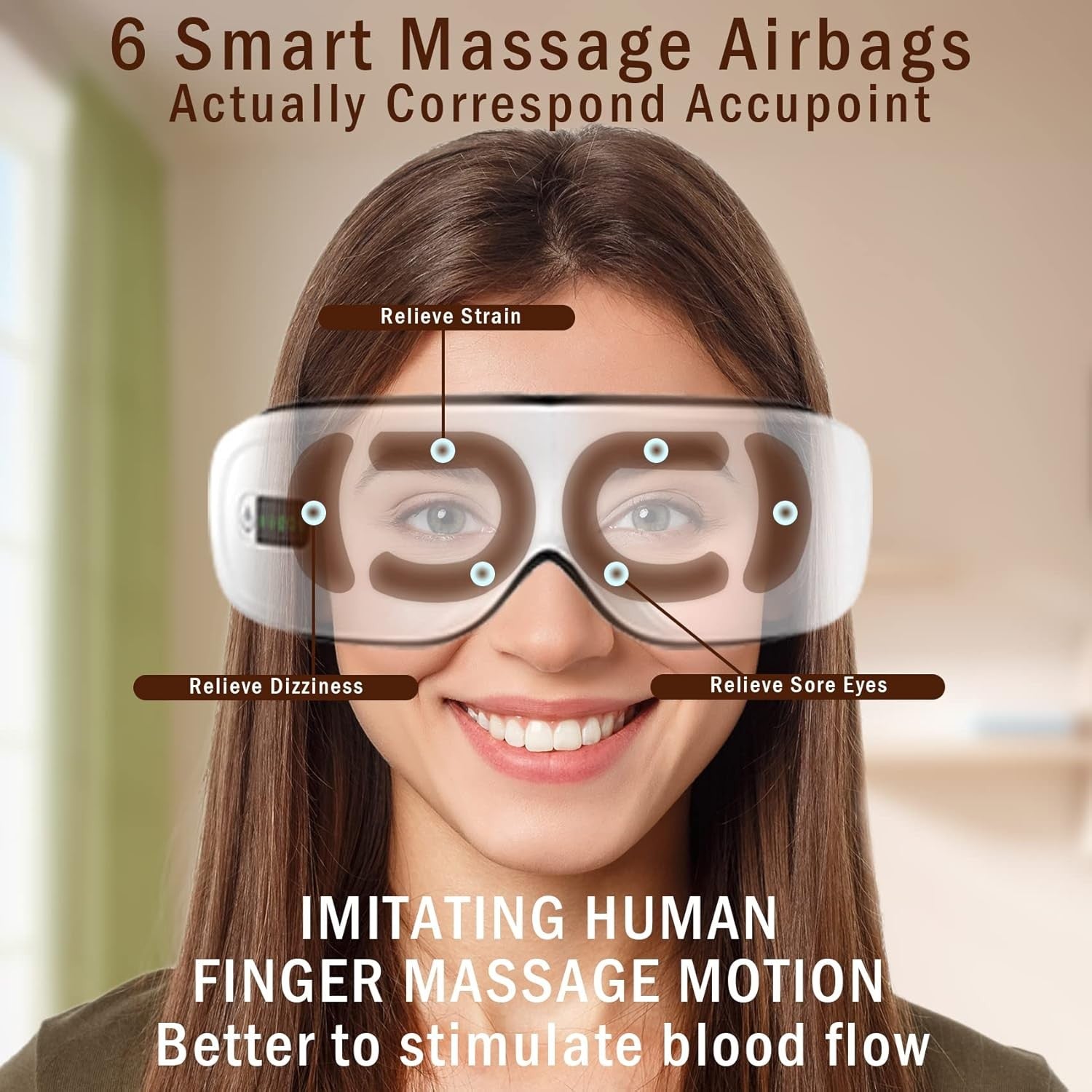 Luxury Smart Eye Massager with Heat & Bluetooth Music