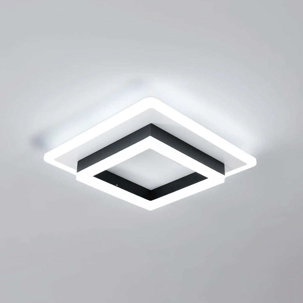 Modern Square Acrylic LED Ceiling Light — 24W, 6500K Cool White