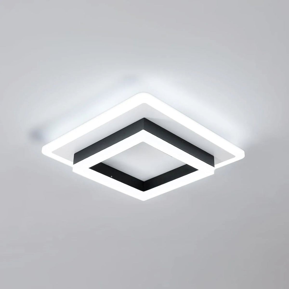 Modern Square Acrylic LED Ceiling Light — 24W, 6500K Cool White