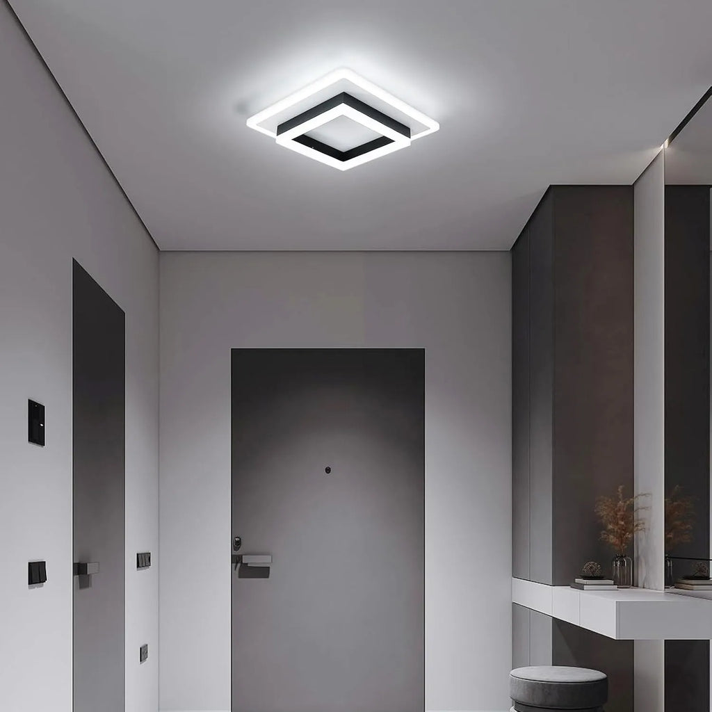 Modern Square Acrylic LED Ceiling Light — 24W, 6500K Cool White