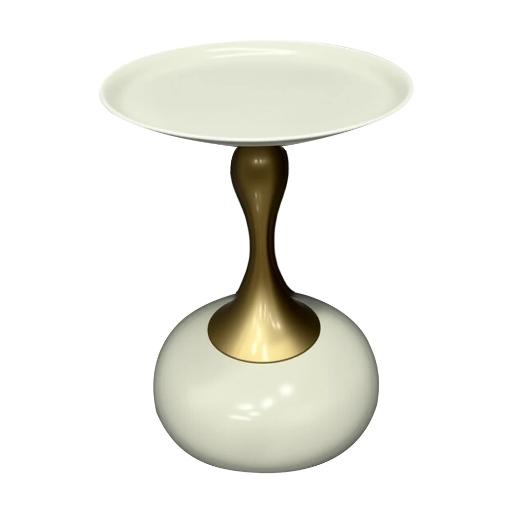 Modern Round Side Table | Luxury Small Waist Design | Space-Saving Coffee & Drink Table