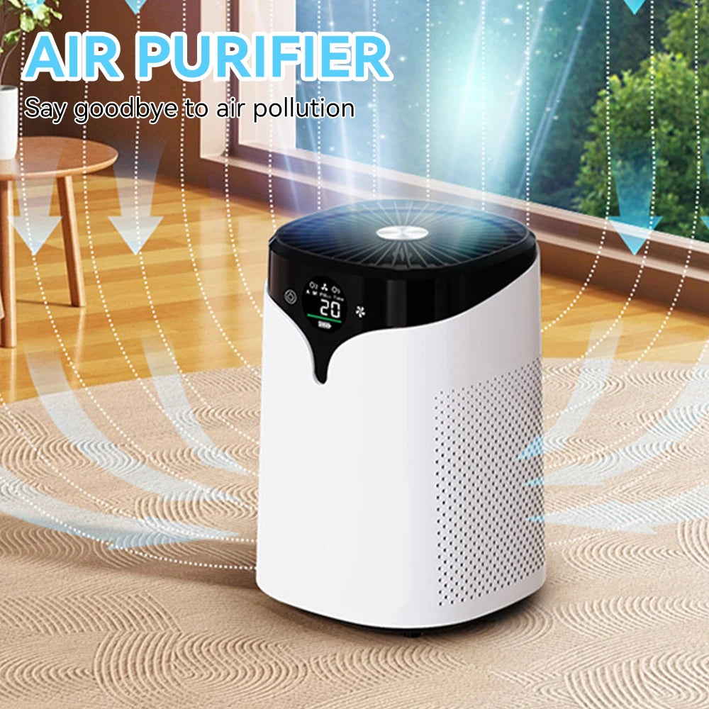 Compact Air Purifier with Negative Ion Technology – PM2.5, Pet Hair, Dust & Odour Removal