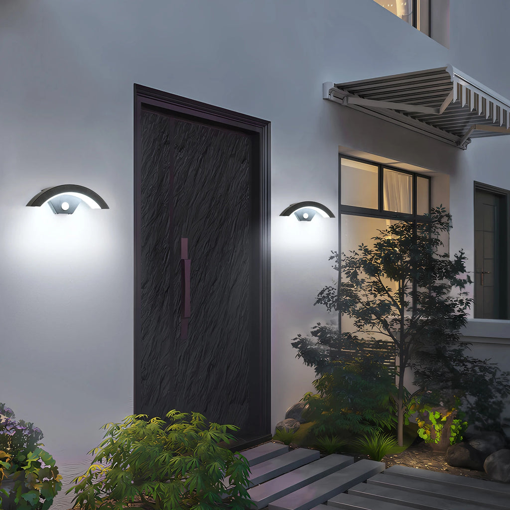 24W LED Modern Outdoor Wall Sconce | Warm White 3000K | Black Iron