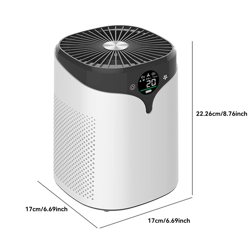 Compact Air Purifier with Negative Ion Technology – PM2.5, Pet Hair, Dust & Odour Removal