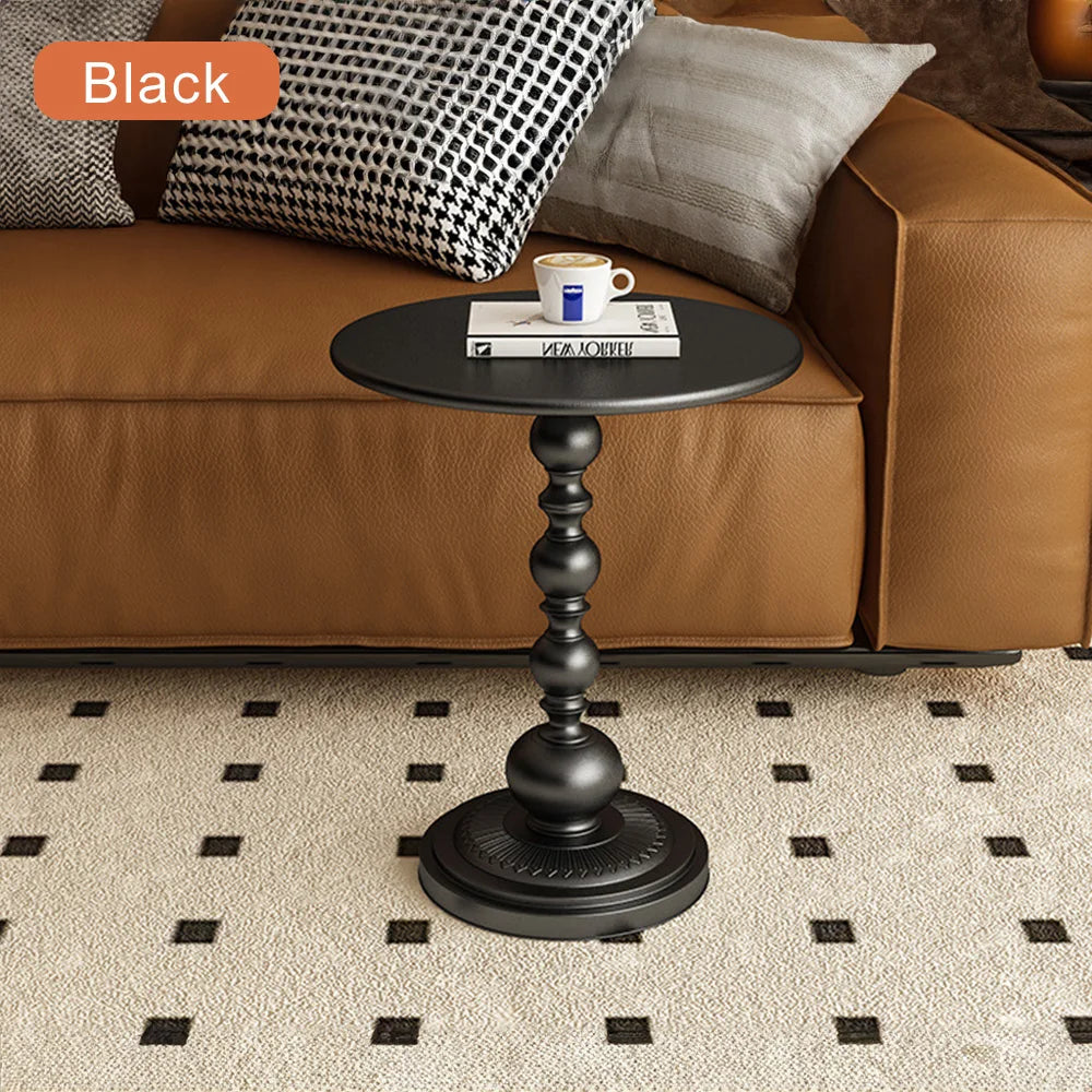 Modern Round Side Table | Luxury Small Waist Design | Space-Saving Coffee & Drink Table
