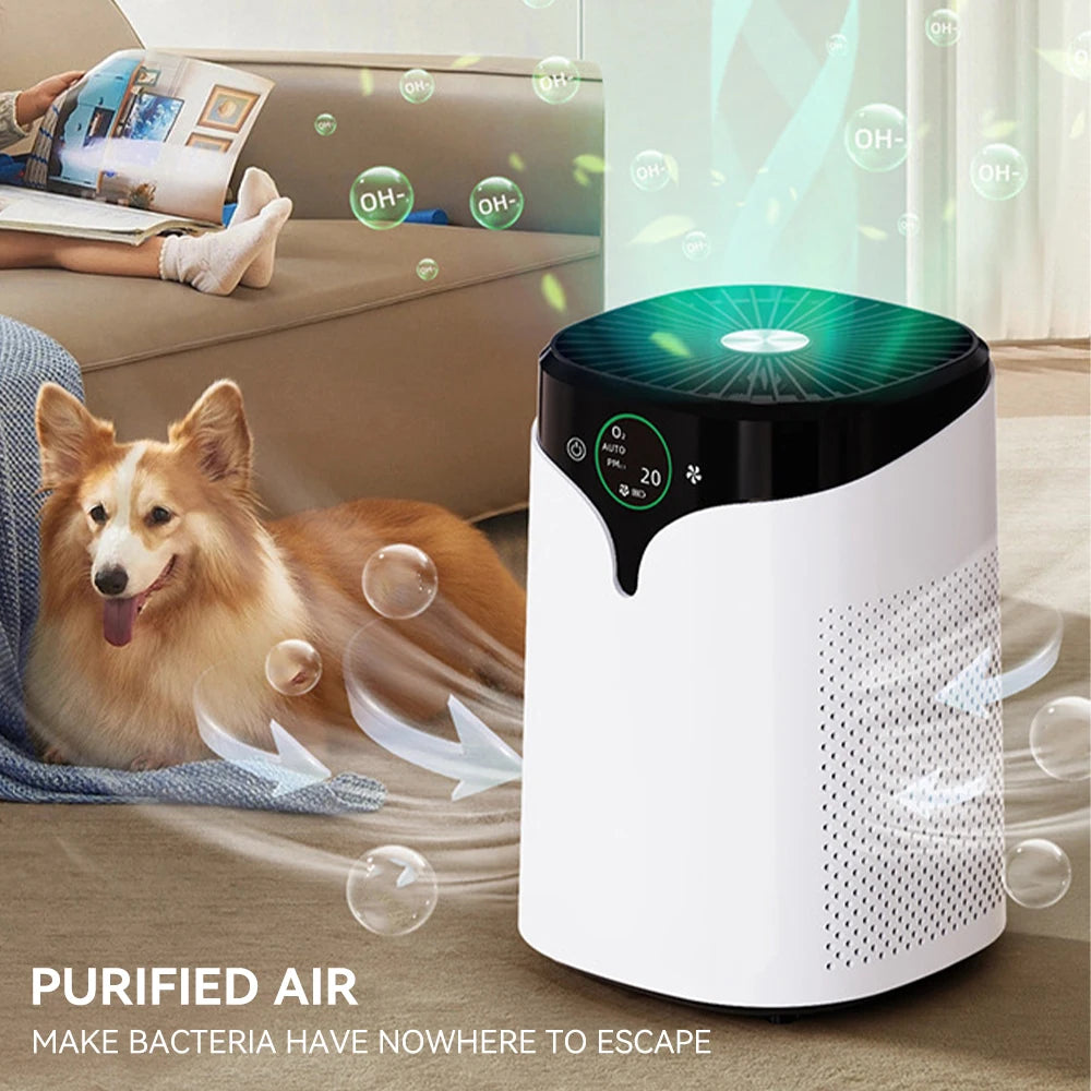 Compact Air Purifier with Negative Ion Technology – PM2.5, Pet Hair, Dust & Odour Removal