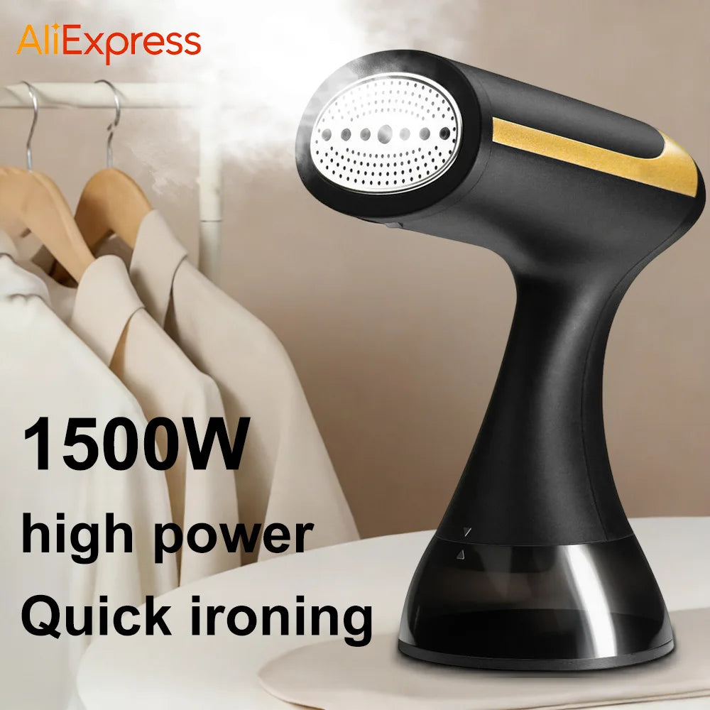 Handheld Garment Steamer 1500W – 350ml Tank, 130°C Steam & UK Plug