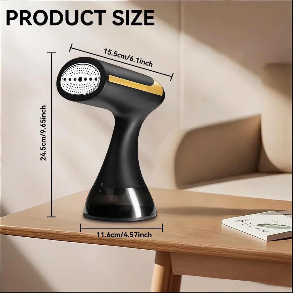 Handheld Garment Steamer 1500W – 350ml Tank, 130°C Steam & UK Plug