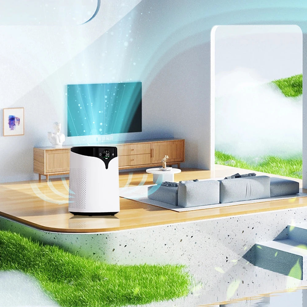 Compact Air Purifier with Negative Ion Technology – PM2.5, Pet Hair, Dust & Odour Removal