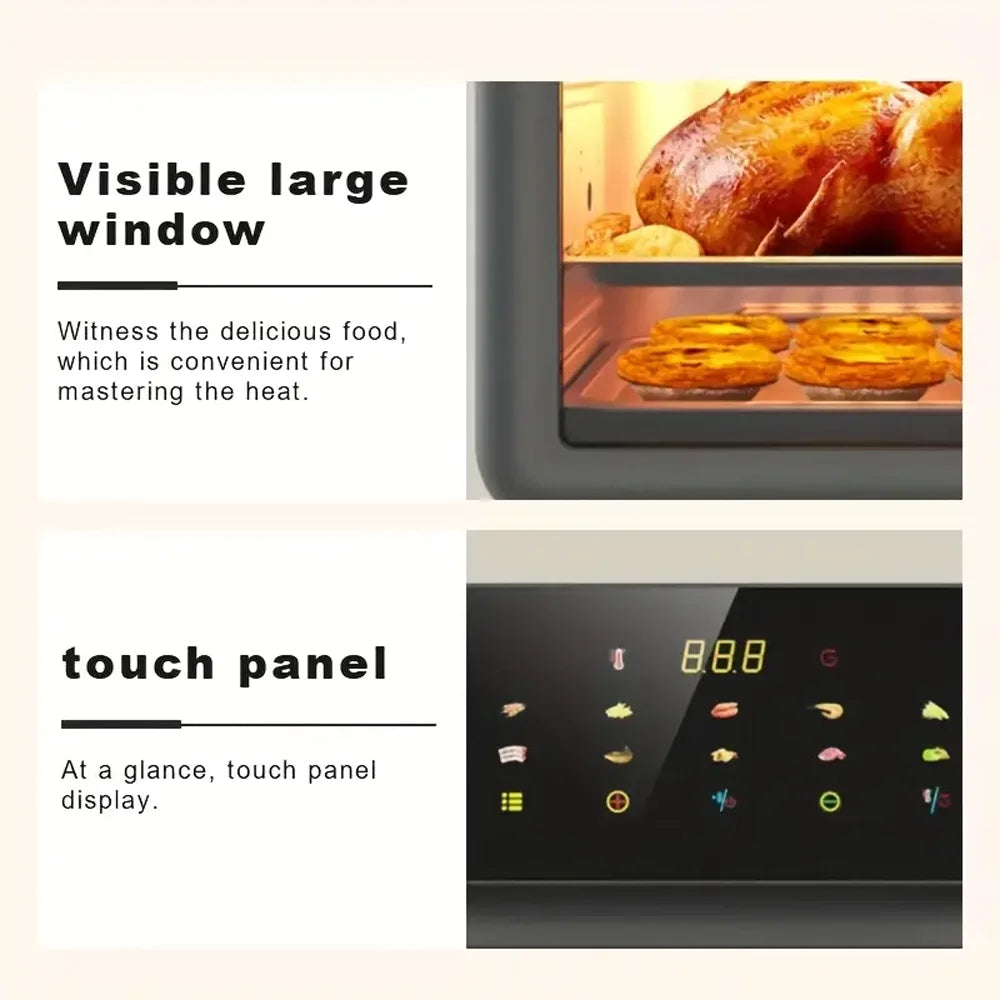 GerTong 10L Air Fryer Oven | 4-in-1 with 10 Presets & Touch Screen