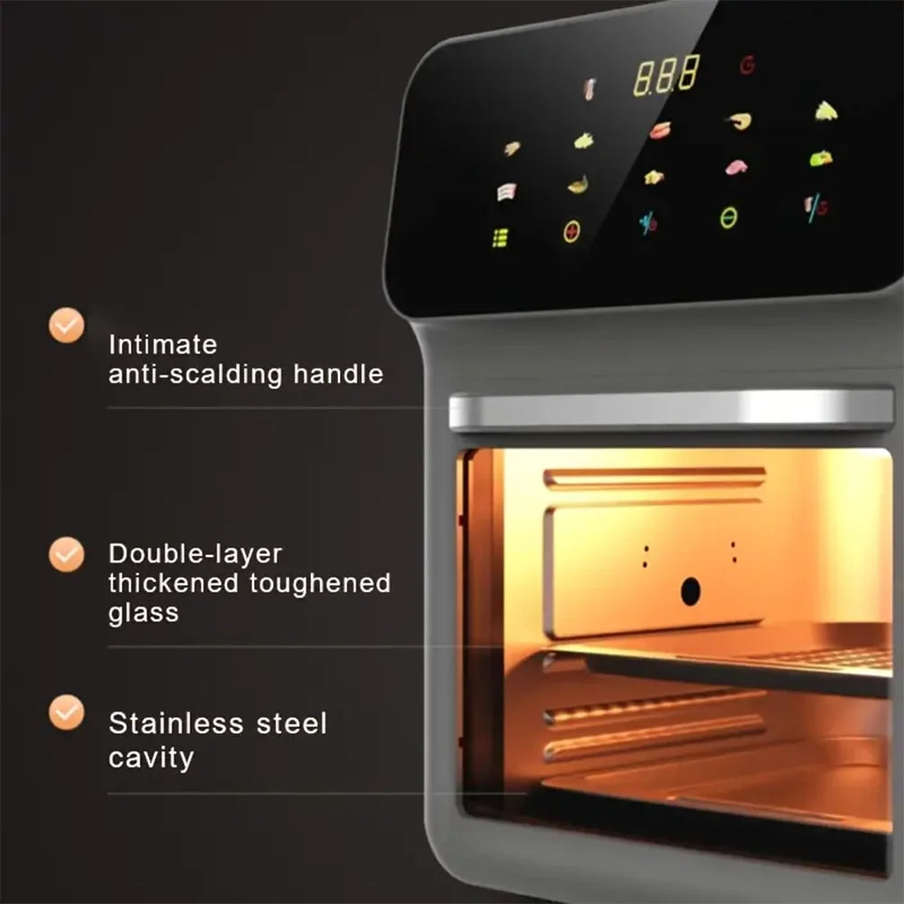 GerTong 10L Air Fryer Oven | 4-in-1 with 10 Presets & Touch Screen