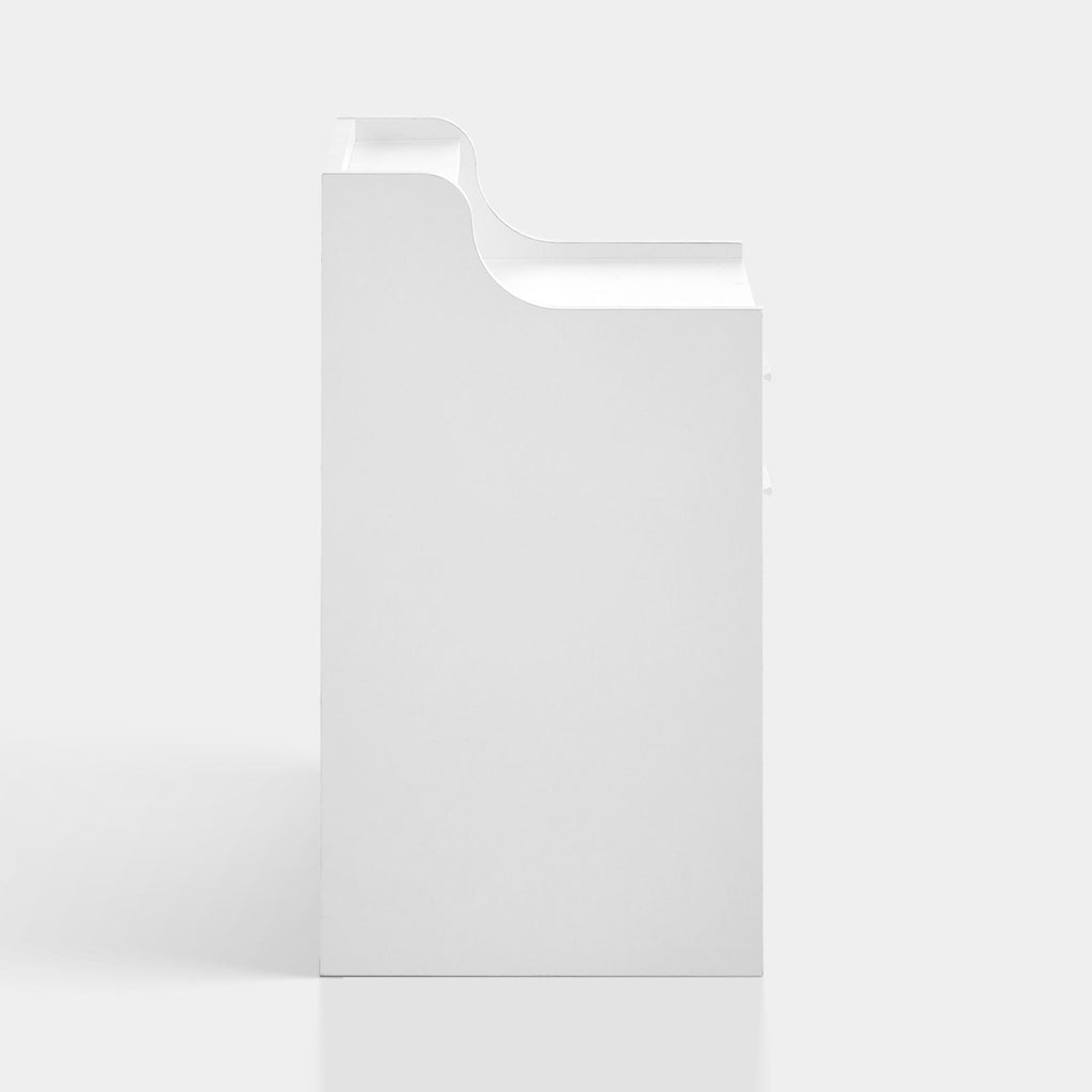Claria Smart Bedside Table | RGB LED Lights | Wireless Charging | 2 Drawers | White