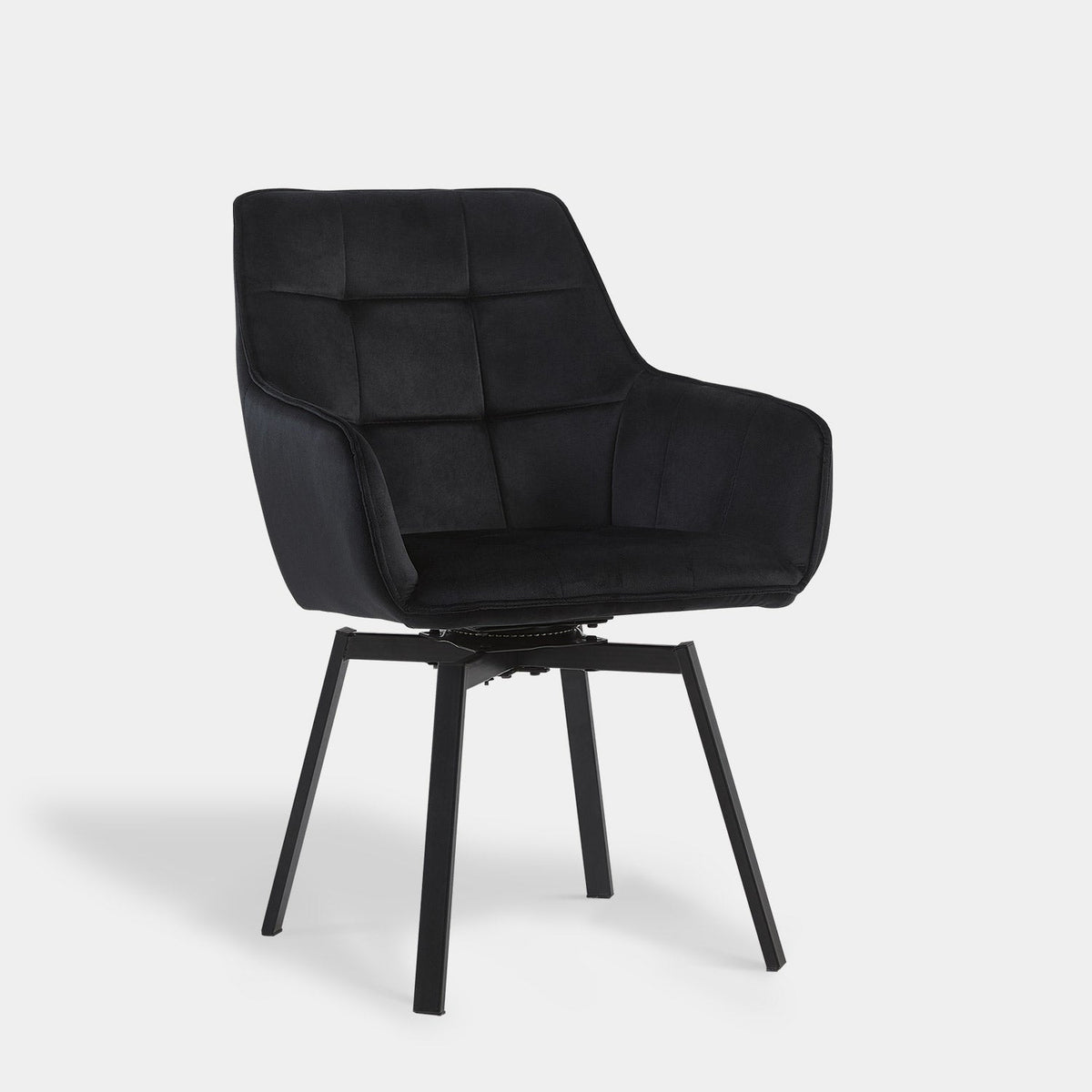 Danyl Velvet Swivel Dining Chair | 360° Swivel | Armrest | 4 Colours | 1 or 2 Piece