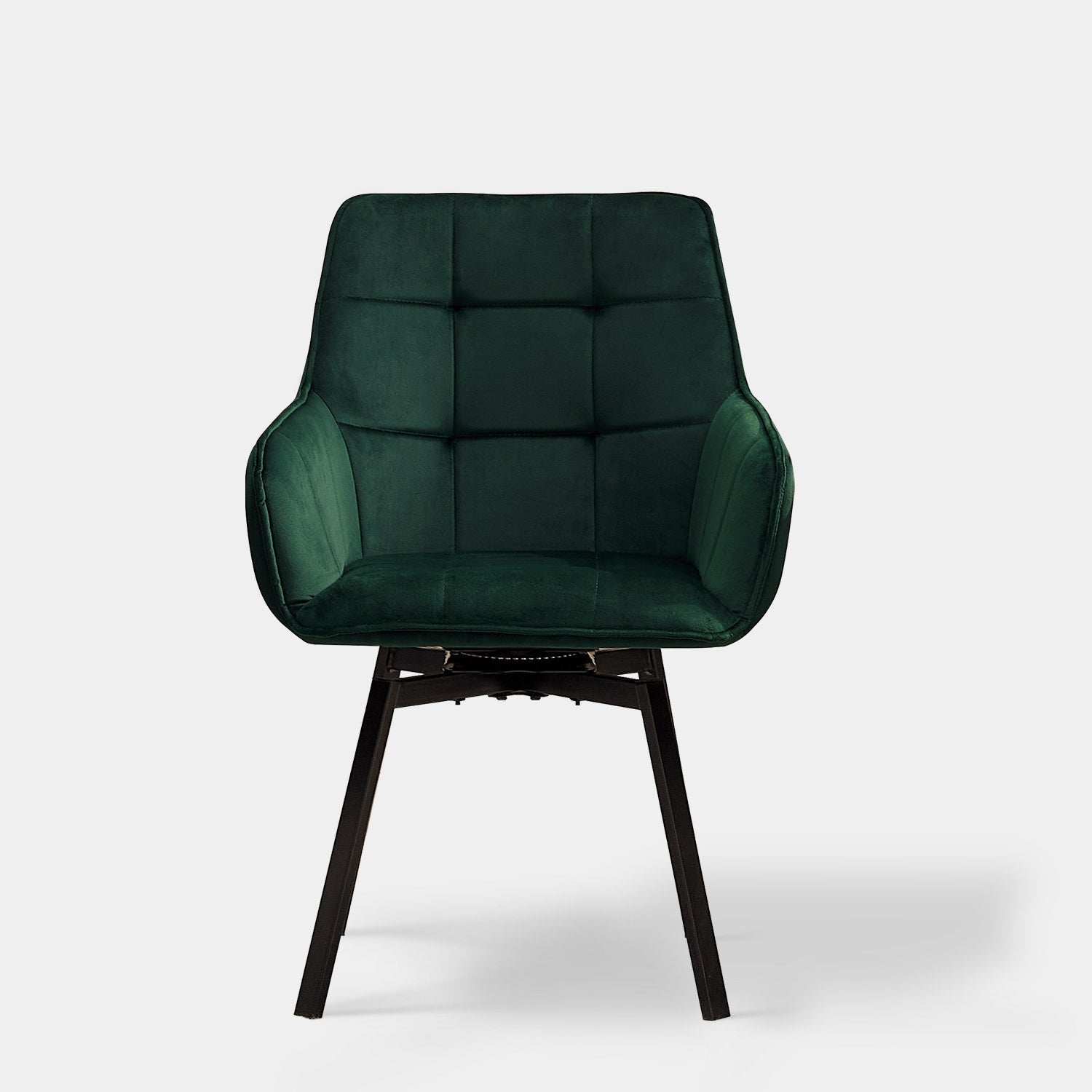 Danyl Velvet Swivel Dining Chair | 360° Swivel | Armrest | 4 Colours | 1 or 2 Piece